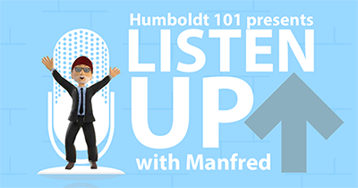 Logo for Listen Up with Manfred show